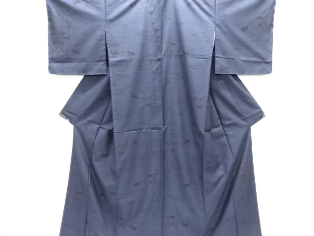 未使用品　唐花模様織り出し本場泥大島紬着物(7マルキ)